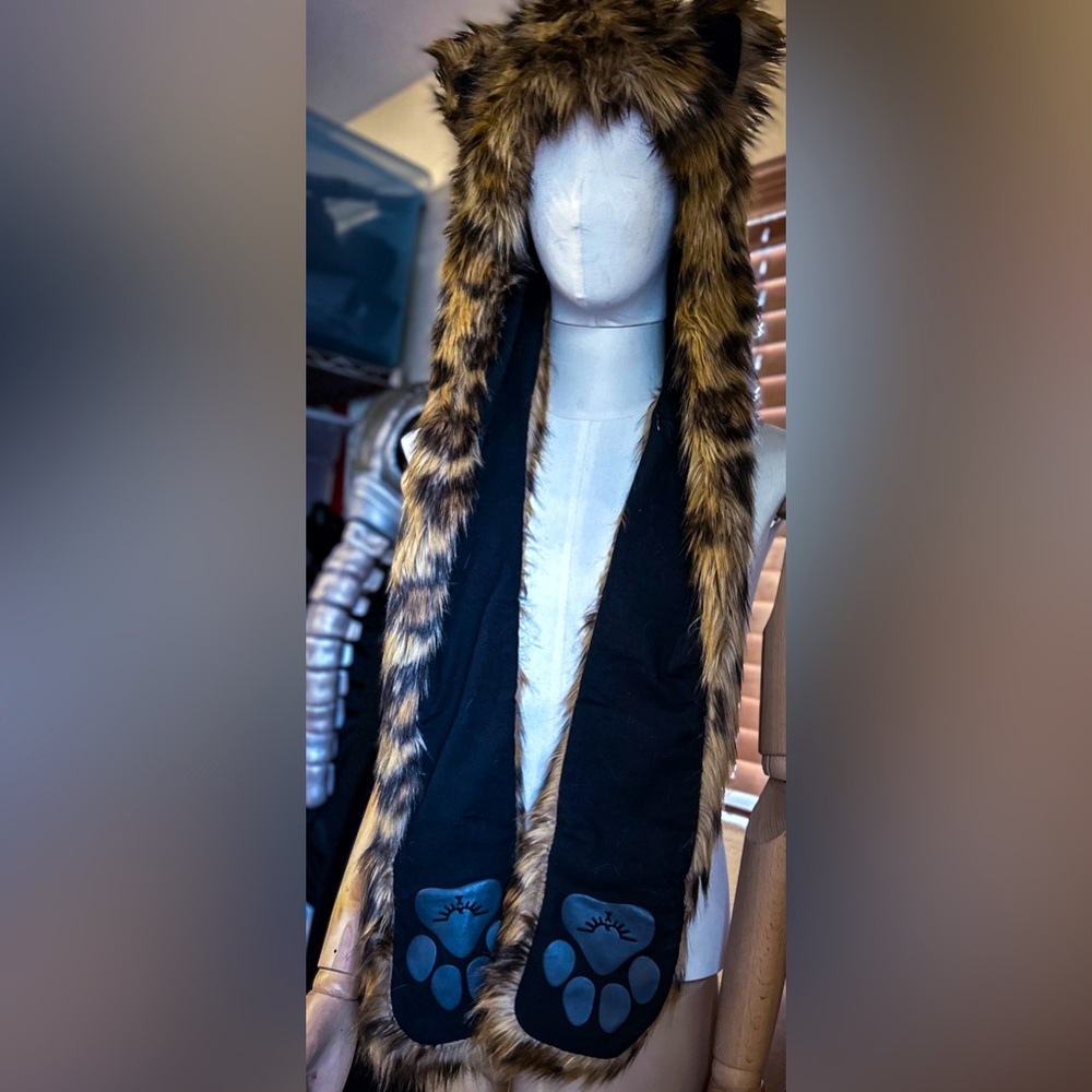 Faux Leopard fur SpiritHoods BRAND NEW